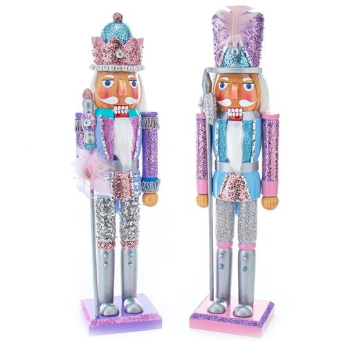 15″ Pink & Purple Glitter Nutcrackers