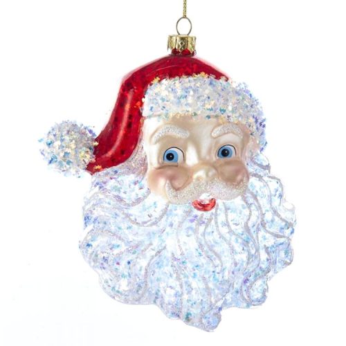 5" Glass Santa Head